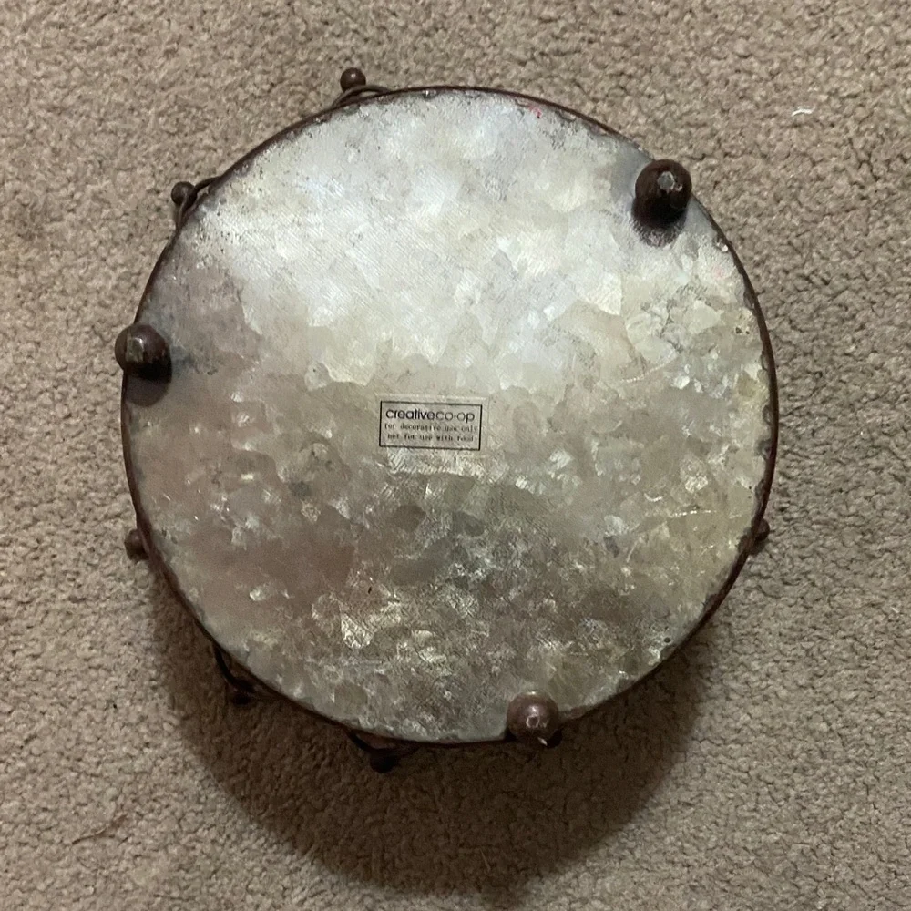 Rustic Metal Wall Decor with Silver Center